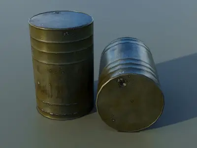 Barrel 01 Low-poly 3D model