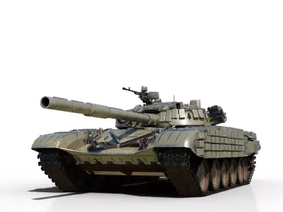 PBR 2 coatings  T-72 main battle tank T72AV MBT Low-poly 3D model