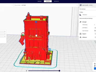 Shop buildings 3D print model