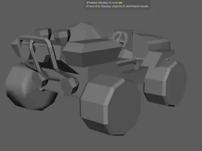 Low poly car model off road vehicle Free low-poly 3D model
