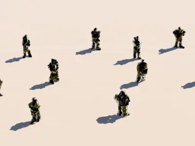MUTANT CROWD - PACK 4 3D model