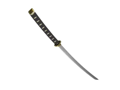 Katana Low-poly 3D model 5