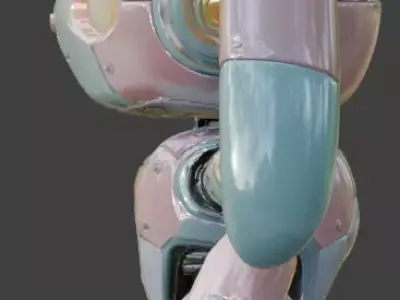 MECHANICAL BUNNY ROBOT 3D MODEL V04 Low-poly 3D model
