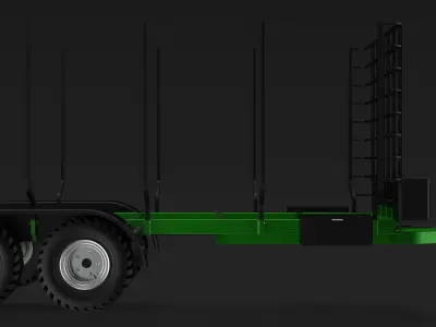 Timber Trailer 3D model by MK-3D