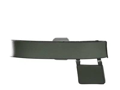 Green Leather Pocket Belt 3D model