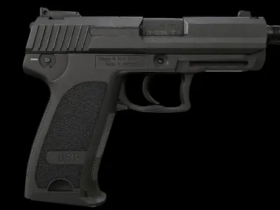 USP game ready Low-poly 3D model