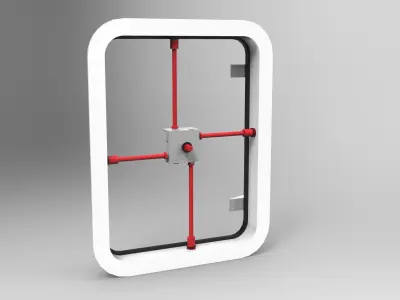 Nurbs Watertight Hatch Included Inner Parts  3D model