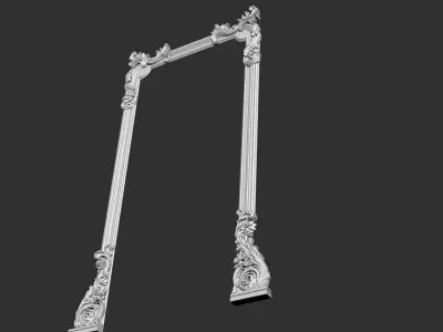 3D Decorative plaster Wall Molding N2 3D model