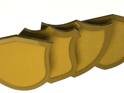 Shields golden shield 3D model