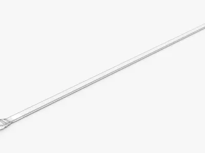 Low profile cable tie 3D model