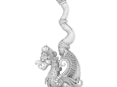 BALINESE DRAGON STATUE 3D print model