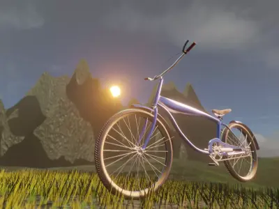 Bicycle in grass 3D model