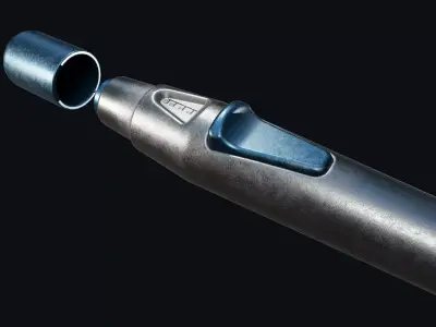 Medical injector Low-poly 3D model