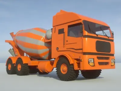  Concrete Mixer Turck model 3D model