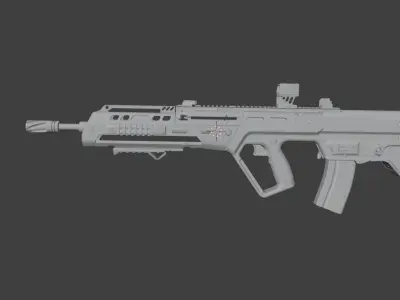 gun 4 Low-poly 3D model