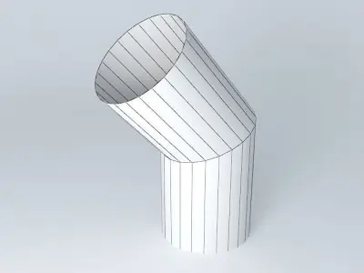 curve 45 ° chimney Free 3D model