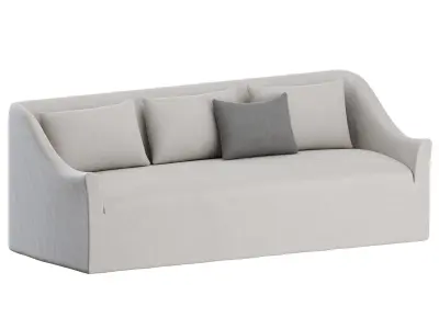 mid-century old sofa 3D model