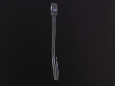 Fishing Hook 3D Model   Low-poly 3D model