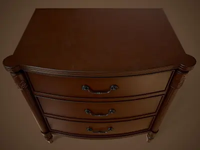Vintage nightstand Low-poly 3D model