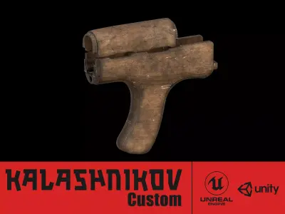  AK - Handguard - Romanian  Low-poly 3D model