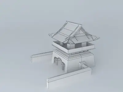 Taipei East and Temple bell tower Bell House Donghe Buddhist ... Free 3D model