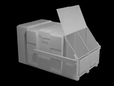 Futuristic Dumpster Low-poly 3D model