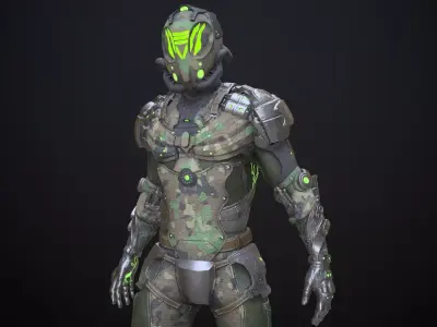 Sci-fi Character 3 Low-poly 3D model