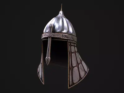 Medieval Helmet 2 3D Model Low-poly 3D model
