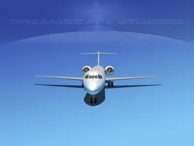 Douglas MD-80 Unmarked 3 3D model