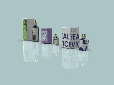 Compani lebel with box 3D model