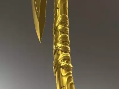 Nordic Gold Axe 3D model