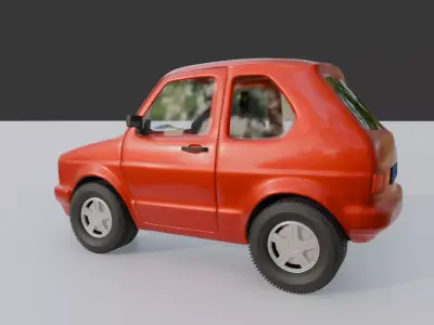 Low Poly Stylized VW Golf 1 Low-poly 3D model