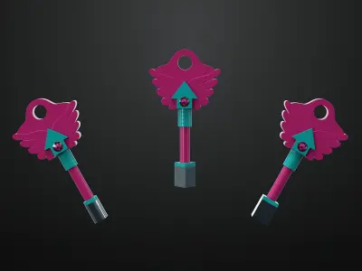 Squid Game season 3 knife and key  3D model