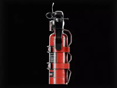 Free Small Fire Extinguisher 3D Model Prop - Game Ready  Low-poly 3D model