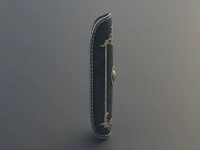 Roman shield scutum  Low-poly 3D model