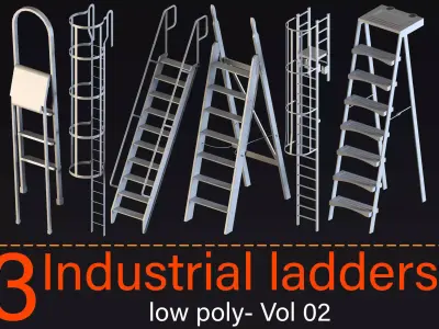 53 Industrial ladders- Vol 02 3D model