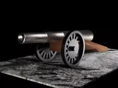 Cannon metal pipe 3D model