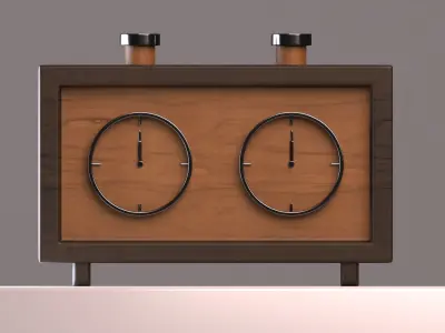 Chess clock Free low-poly 3D model