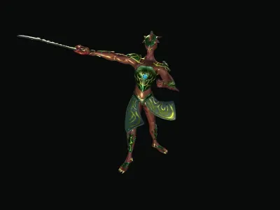 Atlantic Warrior Low-poly 3D model