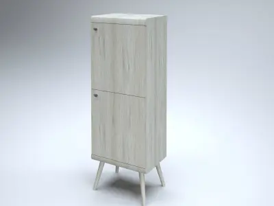 Tall Modern Cabinet Low-poly 3D model