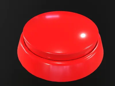 Round button 3D Model Low-poly 3D model