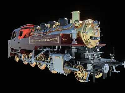 BR86 Steam Locomotive with Function-Driven Animation 3D model