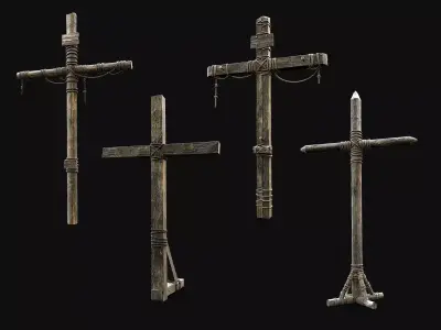 CROSS CRUCIFIX WOODEN BIBLICAL GOD JESUS CHRIST PACK COLLECTION 