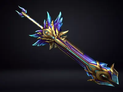 Futuristic Sword Low-poly 3D model 26