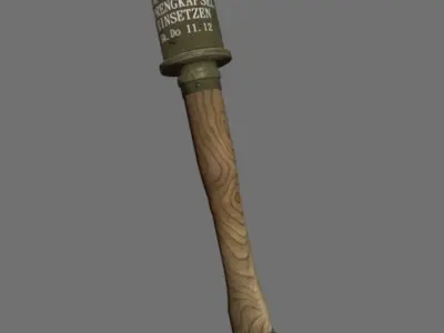grenade WW2 Low-poly 3D model
