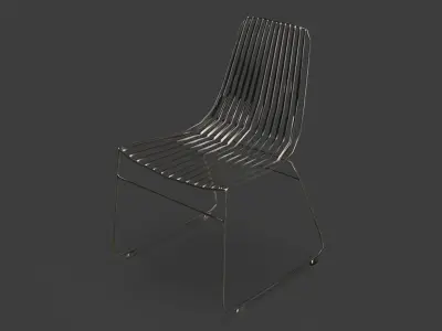 Metal Chair Low-poly 3D model purchase