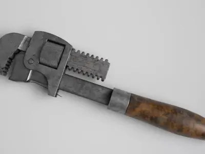 Pipe Wrench High-poly 3D model 3D model
