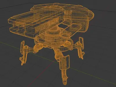 Robot Tanks - heavily rusted  Free 3D model