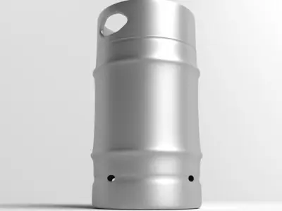 Barrel Steel 15 Gallons 3D model
