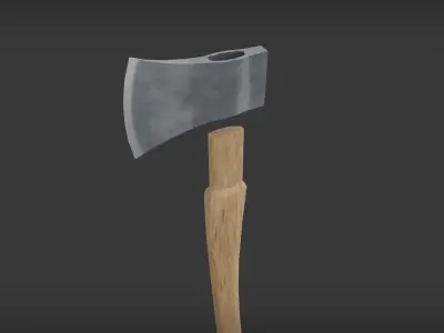 Wooden Axe Free low-poly 3D model purchase
